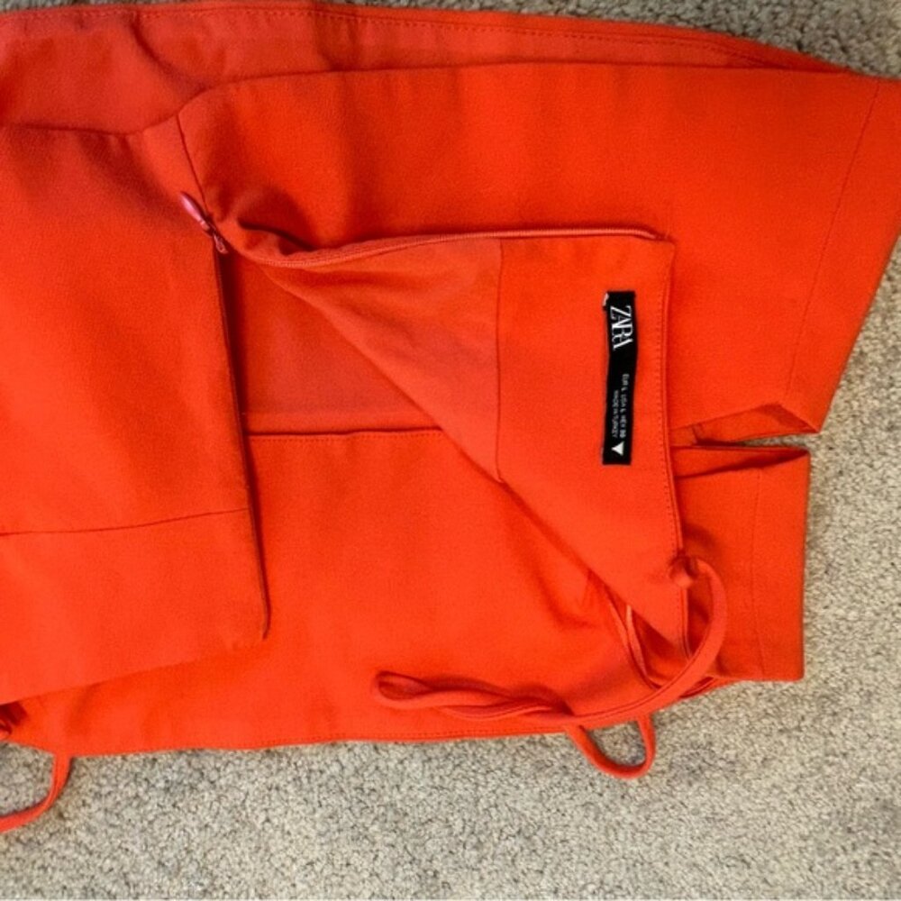 Zara Bright orange cutout camisole top blouse Sz L NWOT spring summer festival - Picture 10 of 16